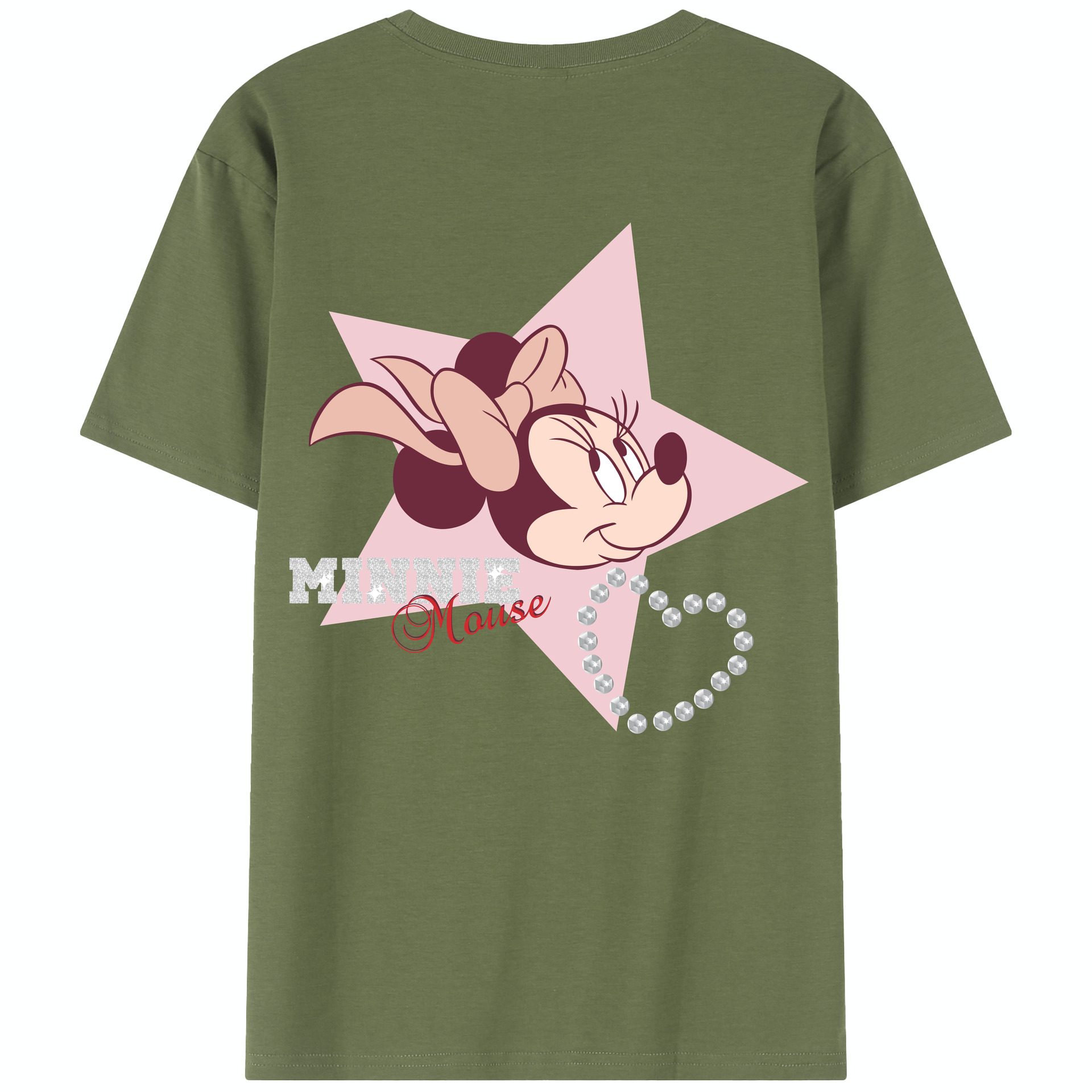（画像用） ミッキーマウス Mickey Mouse 綿100％半袖Tシャツ（背面プリント）